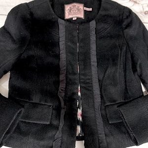 Juicy Couture Women Blazer Jacket cropped Coat Size s in black